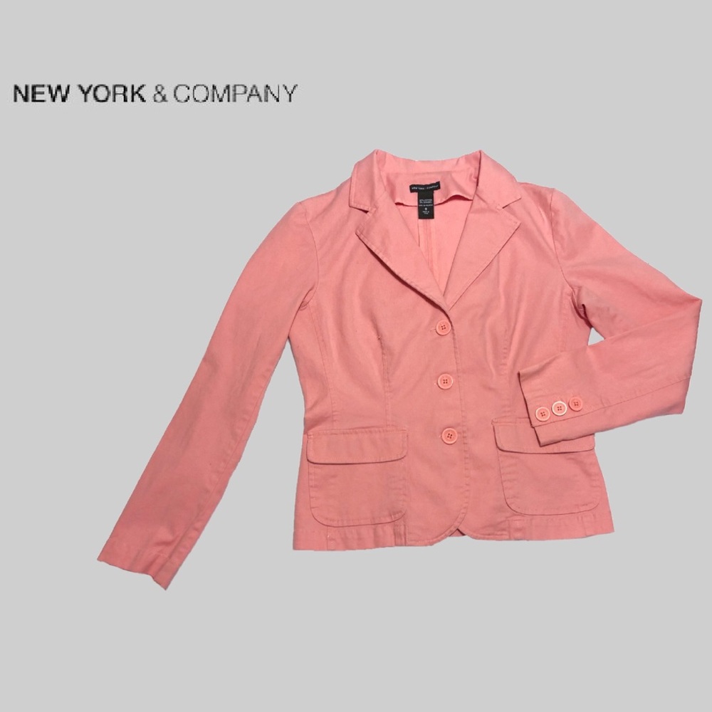 NWOT Pale Coral Lightweight Denim Blazer